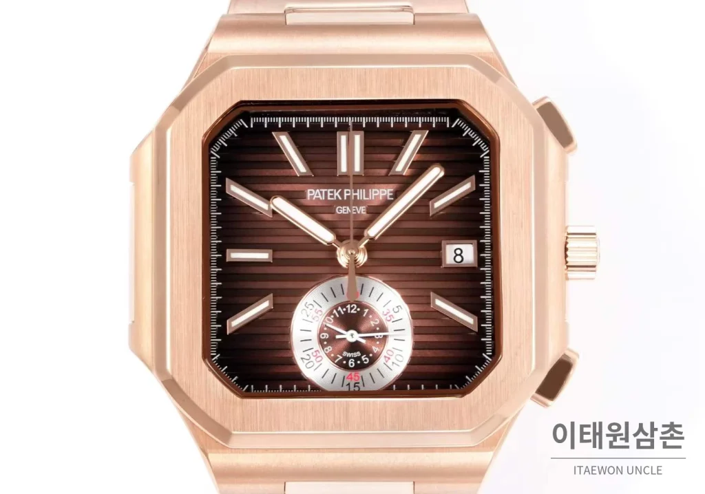 파텍필립 노틸러스 스틸 블랙다이얼 크로노그래프 오토매틱 44mm (3)