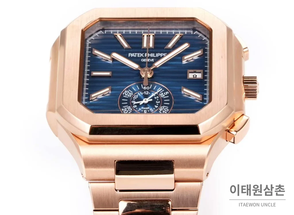 파텍필립 노틸러스 스틸 블랙다이얼 크로노그래프 오토매틱 44mm (2)