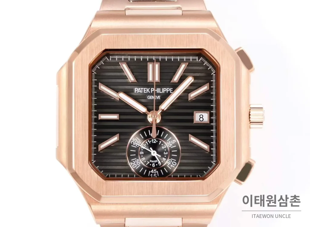 파텍필립 노틸러스 스틸 블랙다이얼 크로노그래프 오토매틱 44mm