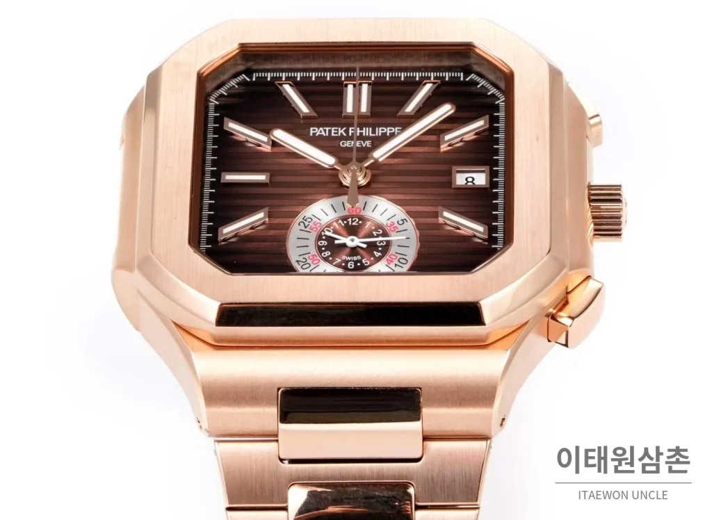 파텍필립 노틸러스 스틸 블랙다이얼 크로노그래프 오토매틱 44mm (3)