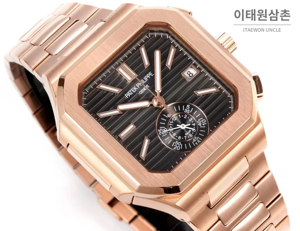 파텍필립 노틸러스 스틸 블랙다이얼 크로노그래프 오토매틱 44mm
