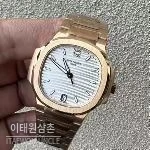 파텍필립 노틸러스 스틸 블루다이얼 오토매틱 35.2mm 7118 로즈골드 브레이슬릿 로즈골드 베젤