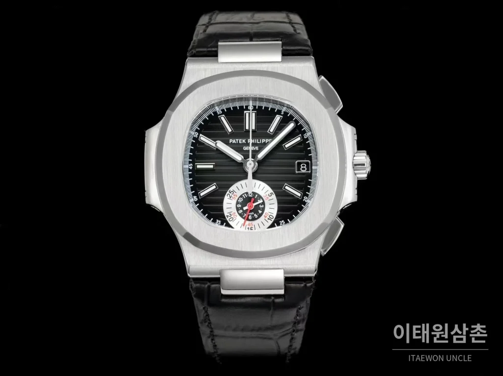 파텍필립 노틸러스 스틸 블루다이얼 크로노그래프 오토매틱 40.5mm 5980 (2)