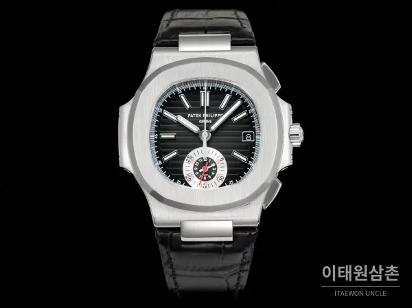 파텍필립 노틸러스 스틸 블루다이얼 크로노그래프 오토매틱 40.5mm 5980 (2)