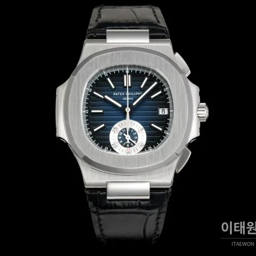 파텍필립 노틸러스 스틸 블루다이얼 크로노그래프 오토매틱 40.5mm 5980 (3)