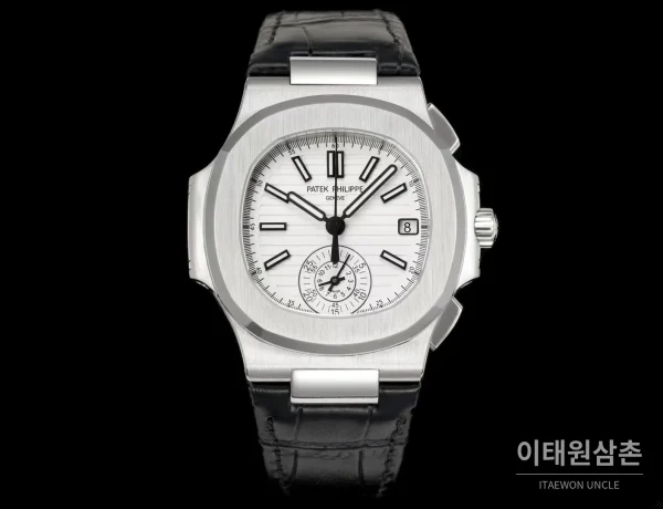 파텍필립 노틸러스 스틸 블루다이얼 크로노그래프 오토매틱 40.5mm 5980