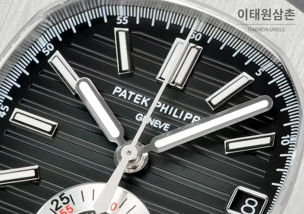 파텍필립 노틸러스 스틸 블루다이얼 크로노그래프 오토매틱 40.5mm 5980 (2)