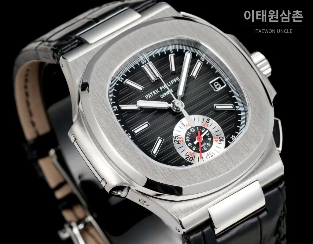 파텍필립 노틸러스 스틸 블루다이얼 크로노그래프 오토매틱 40.5mm 5980 (2)