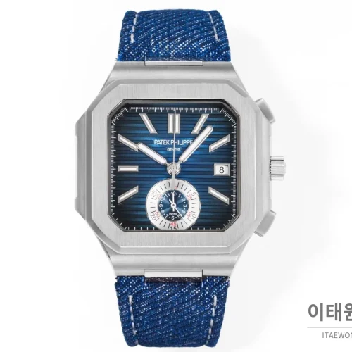 파텍필립 노틸러스 스틸 크로노그래프 오토매틱 44mm 5980/1A-014 블루 다이얼 블루 나일론 스트랩 (2) 파텍필립 노틸러스 스틸 크로노그래프 오토매틱 44mm 5980/1A-014 블루 다이얼 블루 나일론 스트랩 (2)