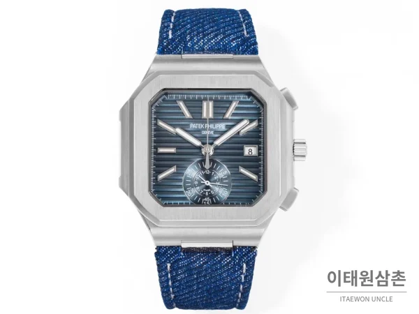 파텍필립 노틸러스 스틸 크로노그래프 오토매틱 44mm 5980/1A-014 블루 다이얼 블루 나일론 스트랩 (3) 파텍필립 노틸러스 스틸 크로노그래프 오토매틱 44mm 5980/1A-014 블루 다이얼 블루 나일론 스트랩 (3)