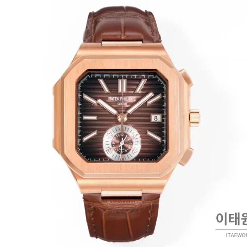 파텍필립 노틸러스 스틸 크로노그래프 오토매틱 44mm 5980/1A-014 브라운 다이얼 브라운 가죽 스트랩 파텍필립 노틸러스 스틸 크로노그래프 오토매틱 44mm 5980/1A-014 브라운 다이얼 브라운 가죽 스트랩
