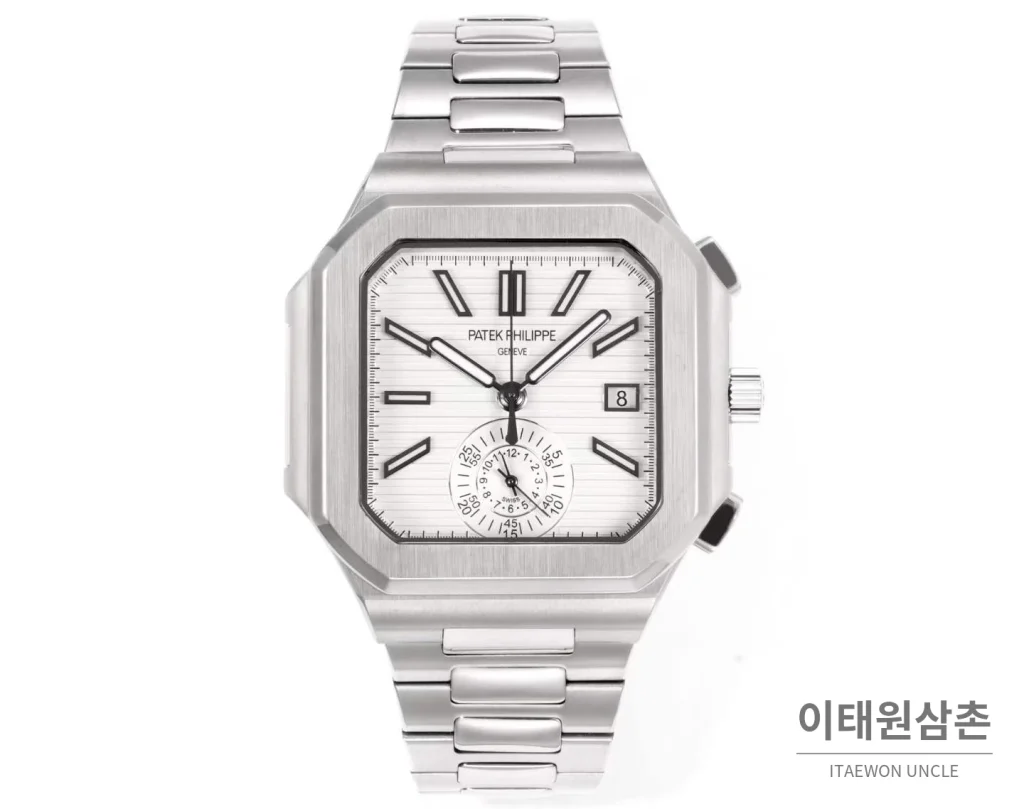 파텍필립 노틸러스 스틸 크로노그래프 오토매틱 44mm 블랙