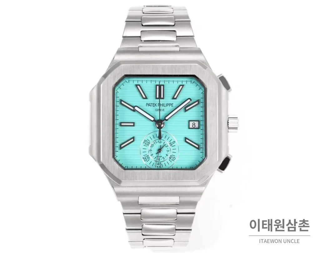 파텍필립 노틸러스 스틸 크로노그래프 오토매틱 44mm 블랙 (5)