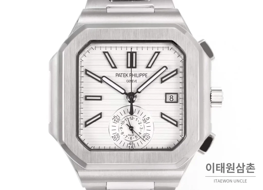 파텍필립 노틸러스 스틸 크로노그래프 오토매틱 44mm 블랙