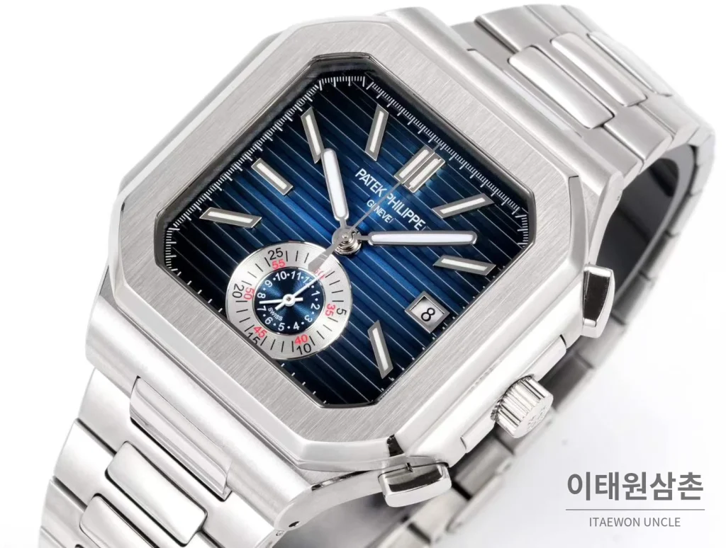 파텍필립 노틸러스 스틸 크로노그래프 오토매틱 44mm 블랙 (7)