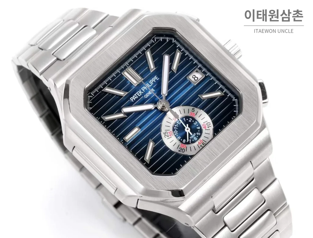 파텍필립 노틸러스 스틸 크로노그래프 오토매틱 44mm 블랙 (7)