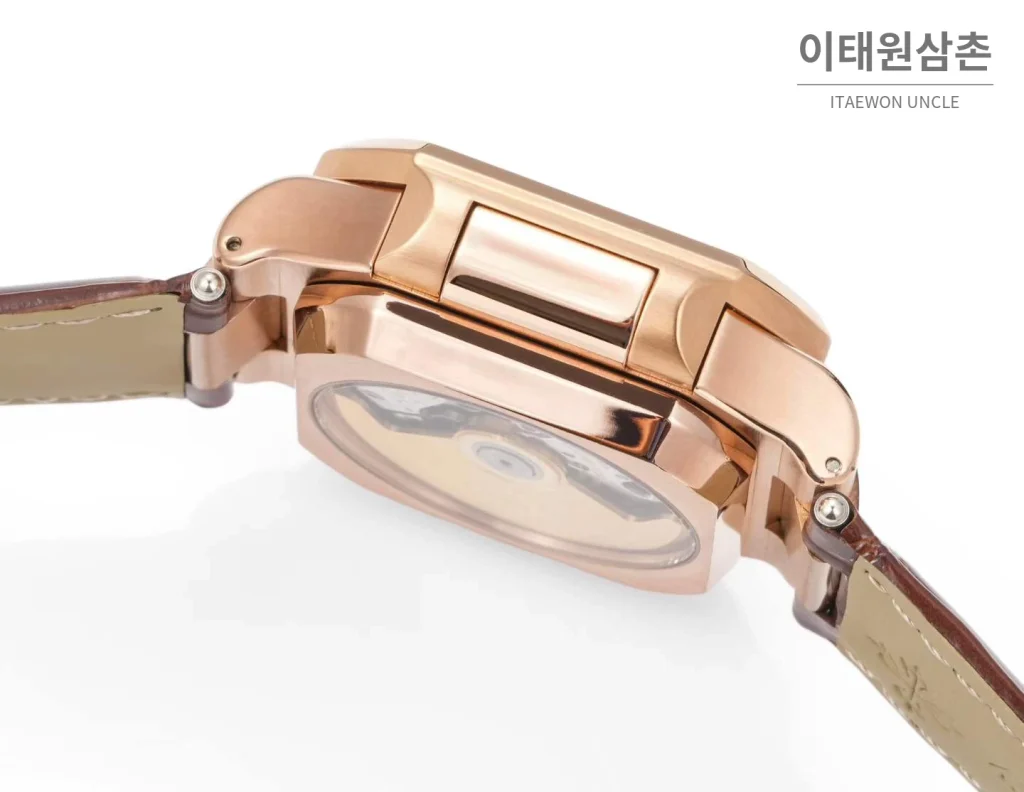 파텍필립 노틸러스 스틸 크로노그래프 오토매틱 44mm 5980/1A-014 브라운 다이얼 브라운 가죽 스트랩