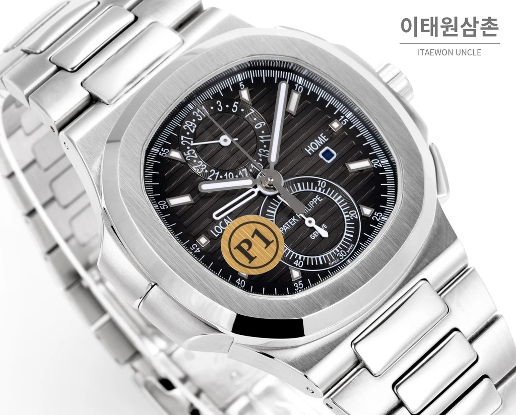 파텍필립 노틸러스 스틸 실버베젤 그레이다이얼 오토매틱 40.5mm