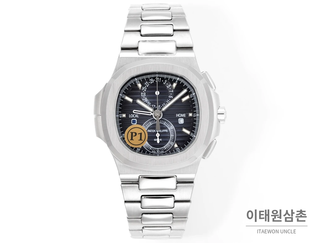 파텍필립 노틸러스 스틸 실버베젤 네이비다이얼 오토매틱 40.5mm
