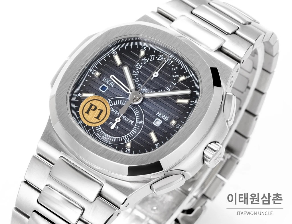 파텍필립 노틸러스 스틸 실버베젤 네이비다이얼 오토매틱 40.5mm