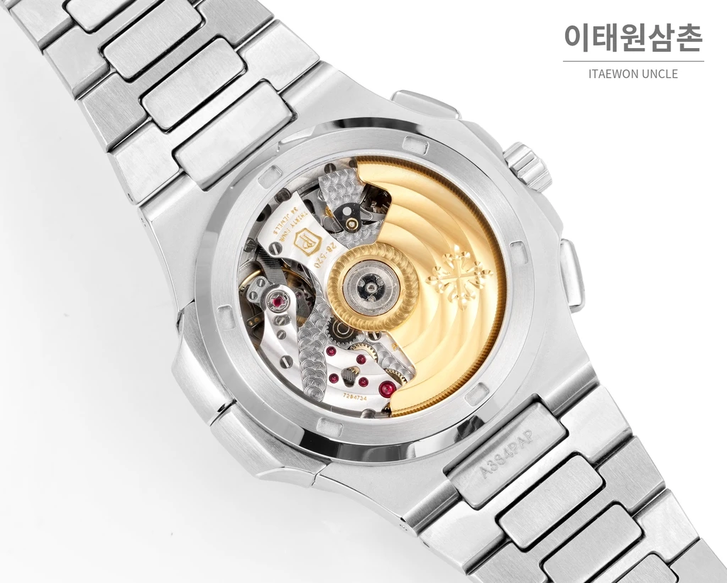파텍필립 노틸러스 스틸 실버베젤 네이비다이얼 오토매틱 40.5mm