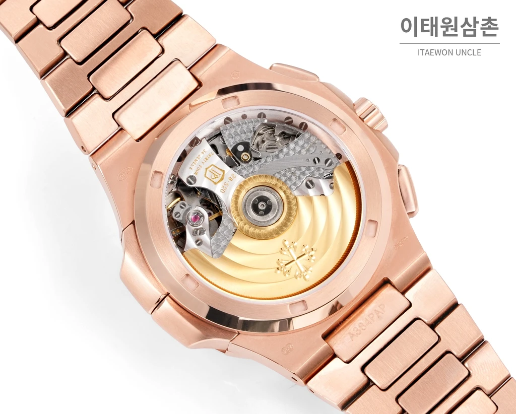 파텍필립 노틸러스 트래블타임 크로노그래프 스틸 브레이슬릿 오토매틱 40.5mm