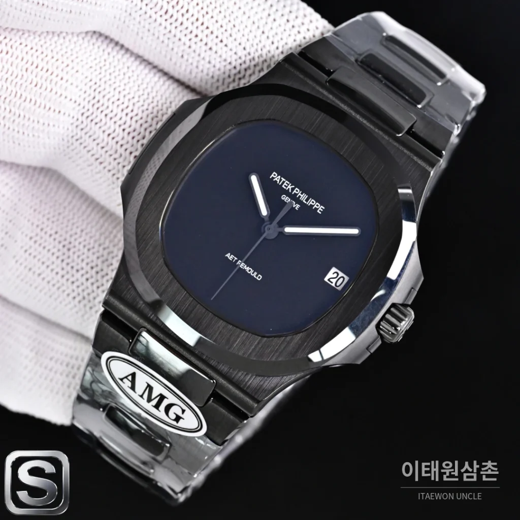 파텍필립 노틸러스 블랙 세라믹 아이스블루 다이얼 오토매틱 40mm 5711 세라믹 브레이슬릿