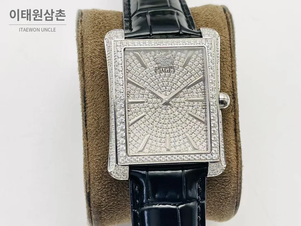피아제 AF3 블랙 다이아몬드 베젤 오토매틱 41mm 화이트 다이얼