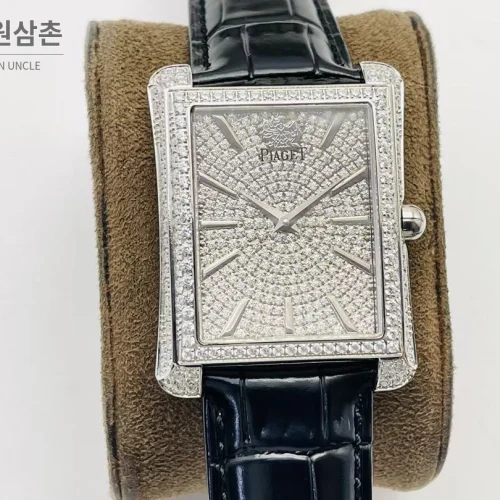 피아제 AF3 블랙 다이아몬드 베젤 오토매틱 41mm 화이트 다이얼