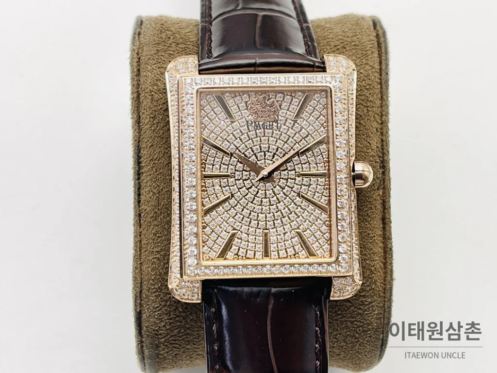 피아제 AF3 블랙 다이아몬드 베젤 오토매틱 41mm 샴페인 다이얼