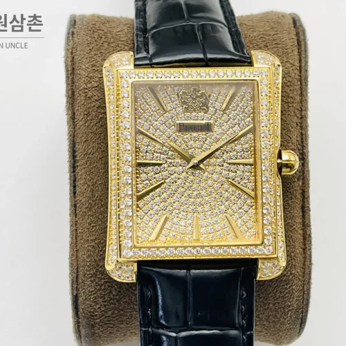 피아제 AF3 블랙 다이아몬드 베젤 오토매틱 41mm 골드 다이얼