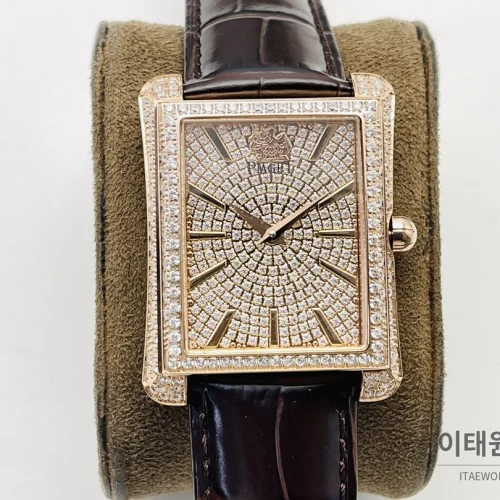 피아제 AF3 블랙 다이아몬드 베젤 오토매틱 41mm 샴페인 다이얼