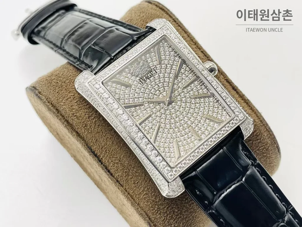 피아제 AF3 블랙 다이아몬드 베젤 오토매틱 41mm 화이트 다이얼
