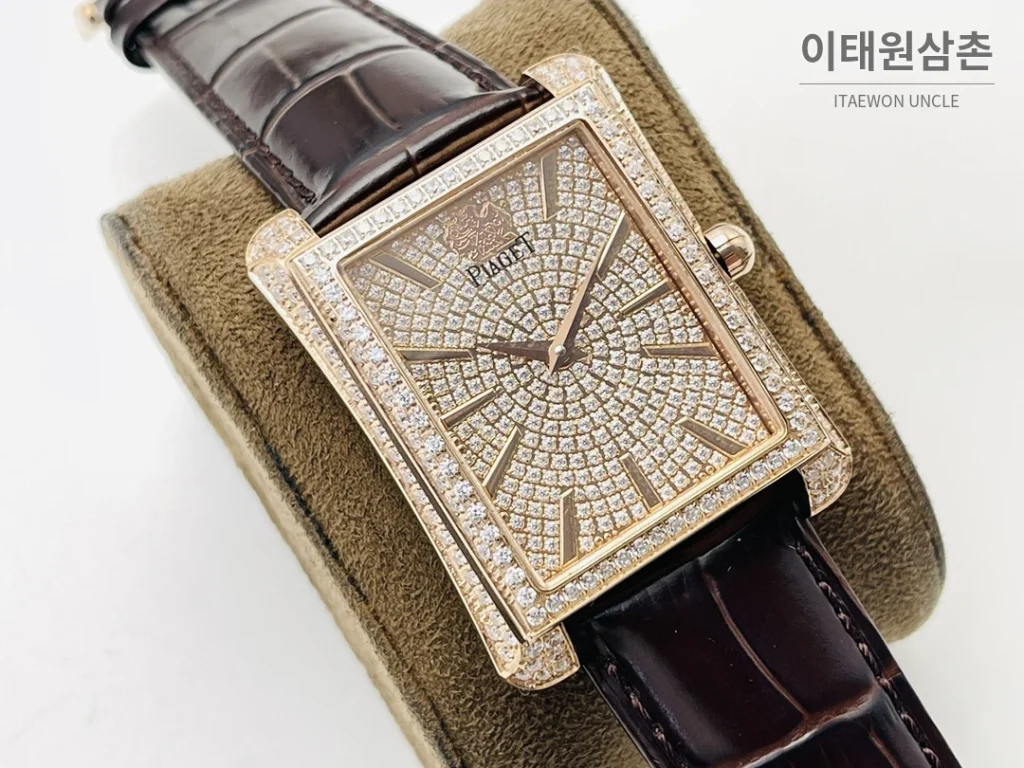 피아제 AF3 블랙 다이아몬드 베젤 오토매틱 41mm 샴페인 다이얼