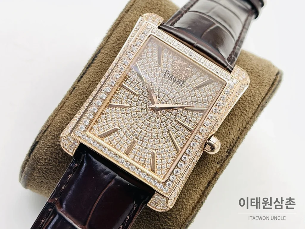 피아제 AF3 블랙 다이아몬드 베젤 오토매틱 41mm 샴페인 다이얼