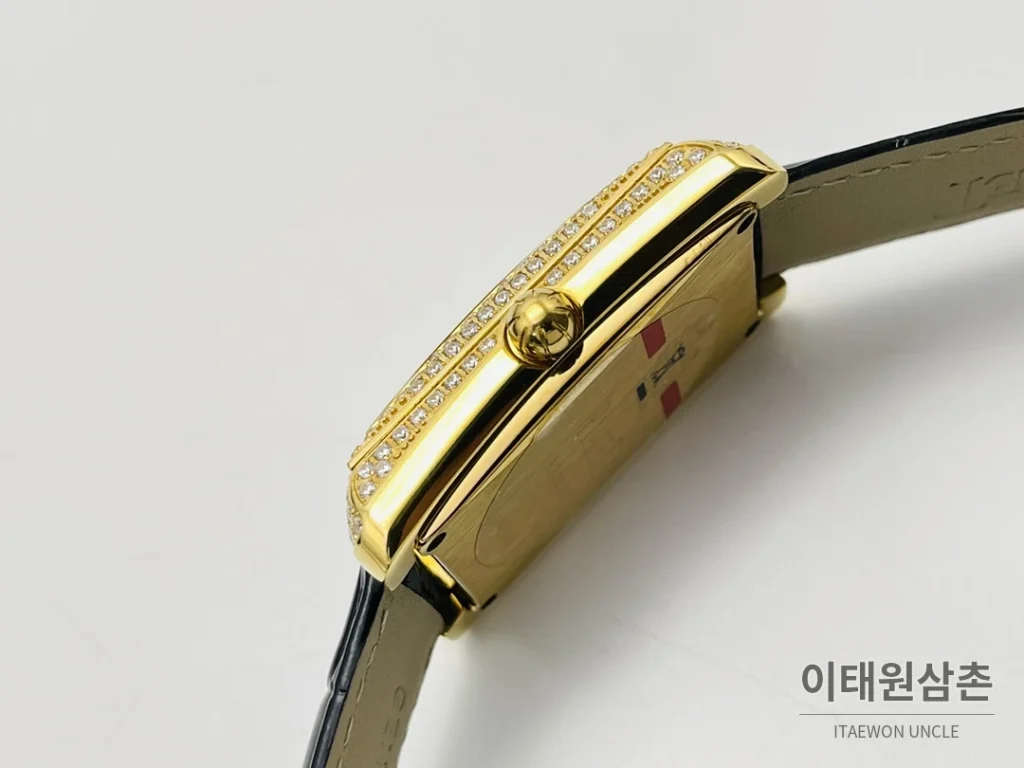 피아제 AF3 블랙 다이아몬드 베젤 오토매틱 41mm 골드 다이얼