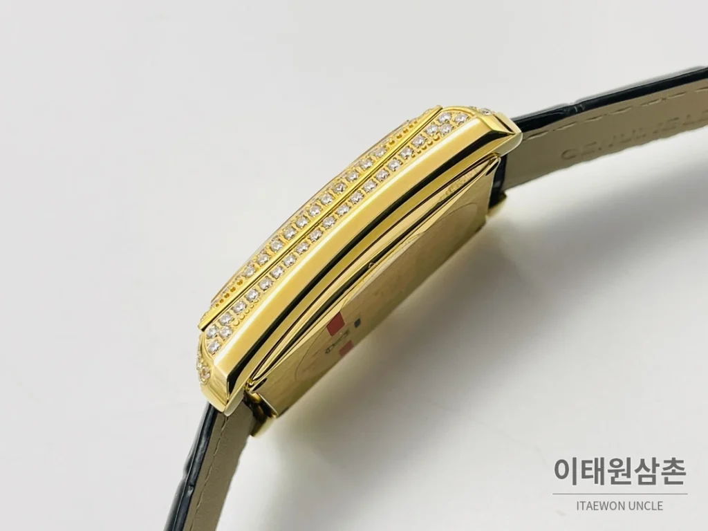 피아제 AF3 블랙 다이아몬드 베젤 오토매틱 41mm 골드 다이얼
