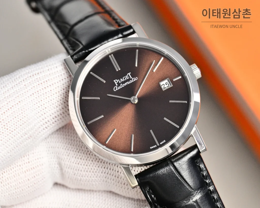피아제 알티플라노 오토매틱 38mm 브라운 다이얼