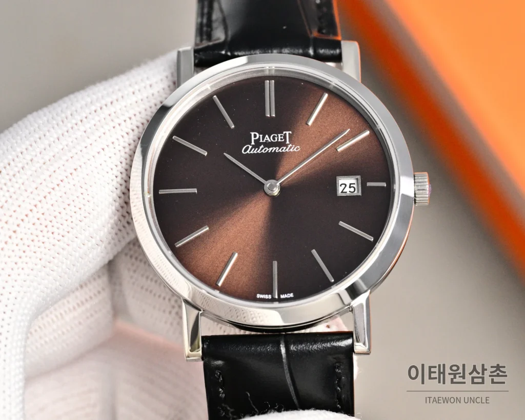 피아제 알티플라노 오토매틱 38mm 브라운 다이얼