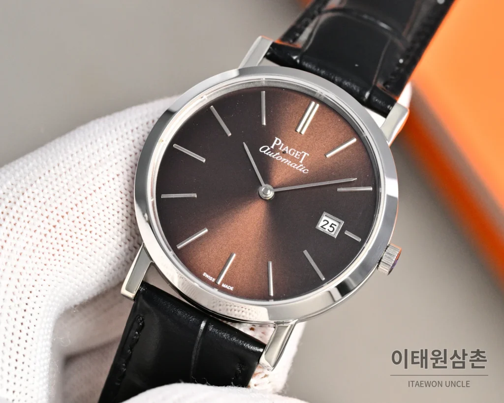 피아제 알티플라노 오토매틱 38mm 브라운 다이얼