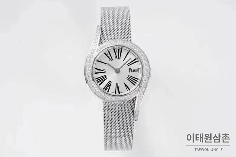 피아제 라임라이트 갈라 스틸 다이아세팅 화이트다이얼 쿼츠 32mm 스틸 브레이슬릿