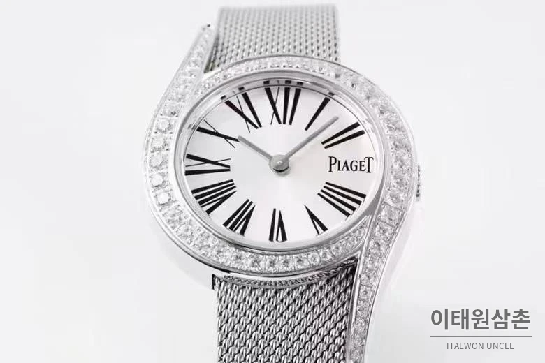 피아제 라임라이트 갈라 스틸 다이아세팅 화이트다이얼 쿼츠 32mm 스틸 브레이슬릿