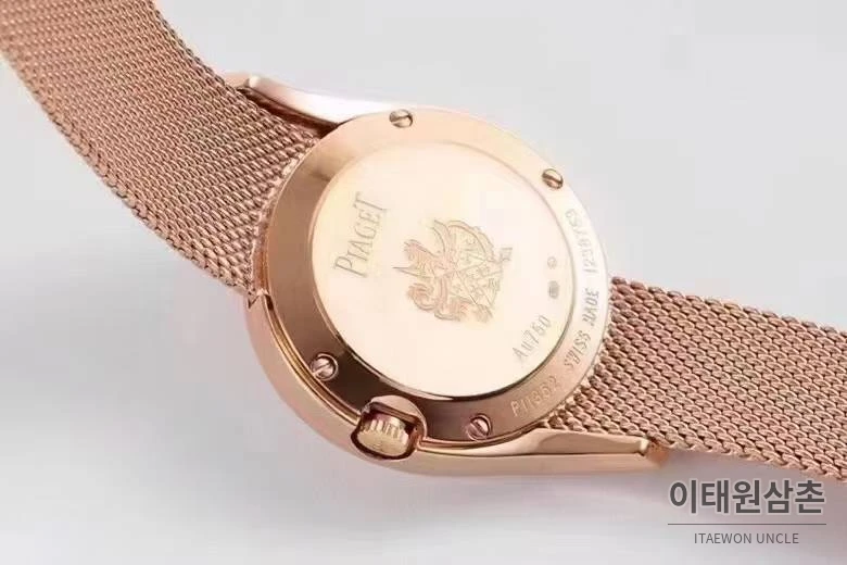 피아제 라임라이트 갈라 스틸 다이아세팅 화이트다이얼 쿼츠 32mm 로즈골드 브레이슬릿
