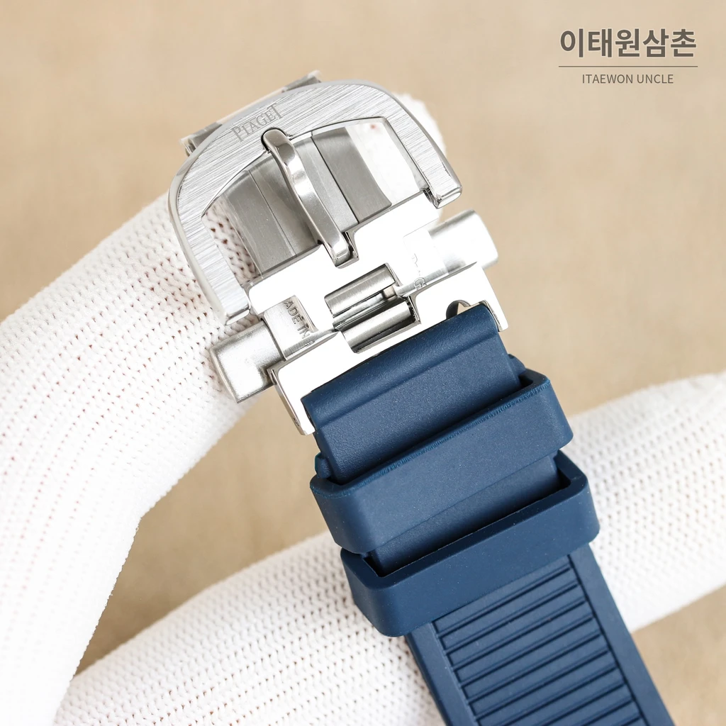피아제 폴로 S 크로노그래프 스틸 케이스 러버 스트랩 오토매틱 시계 42mm