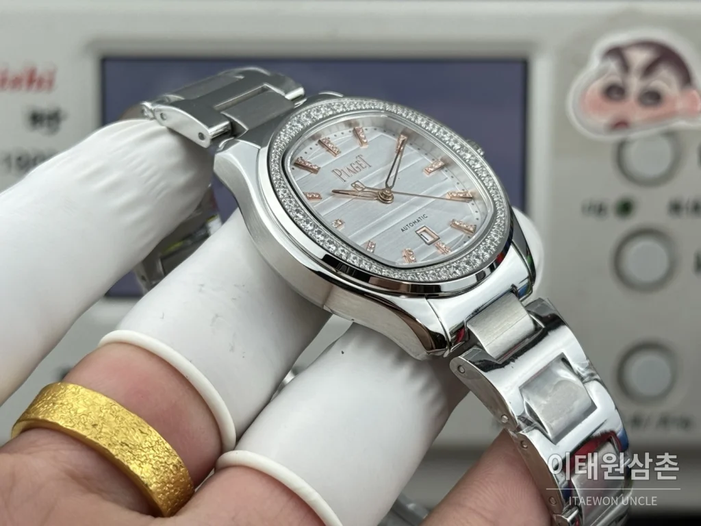 피아제 폴로 스틸 쿠션다이얼 오토매틱 커플시계 36mm