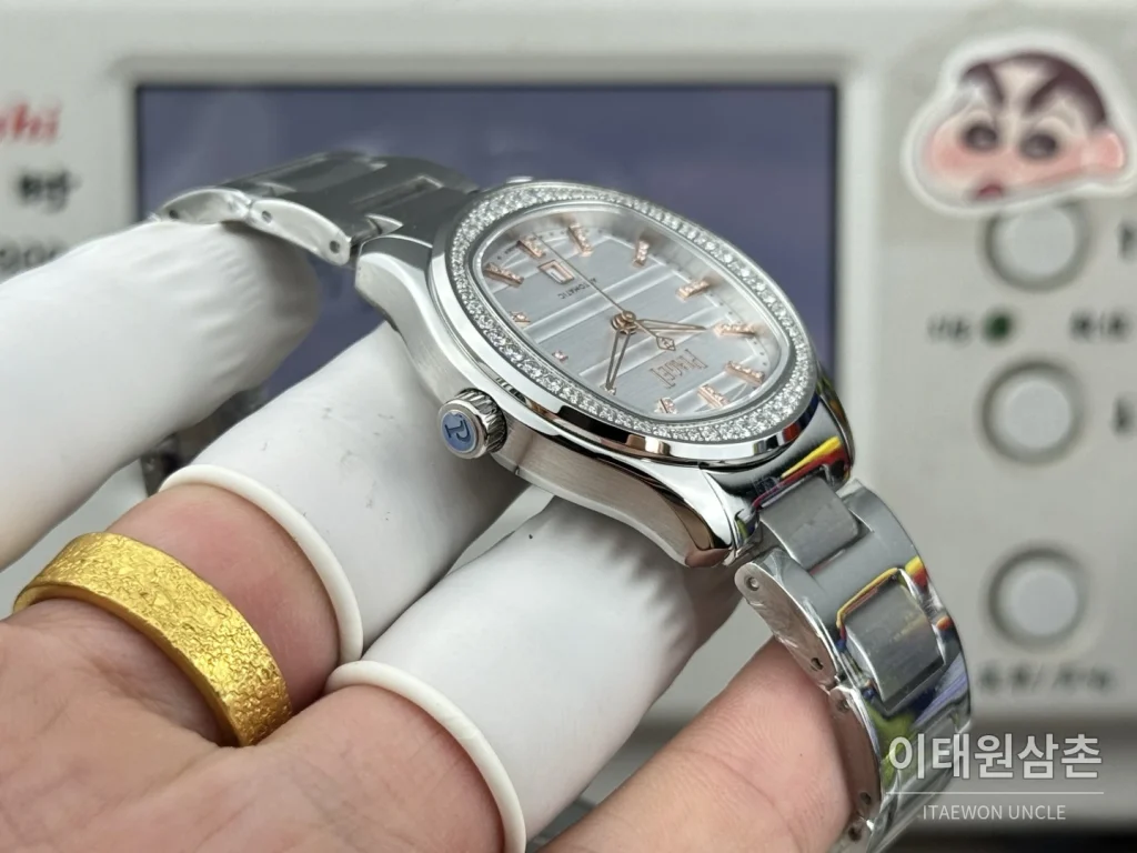 피아제 폴로 스틸 쿠션다이얼 오토매틱 커플시계 36mm