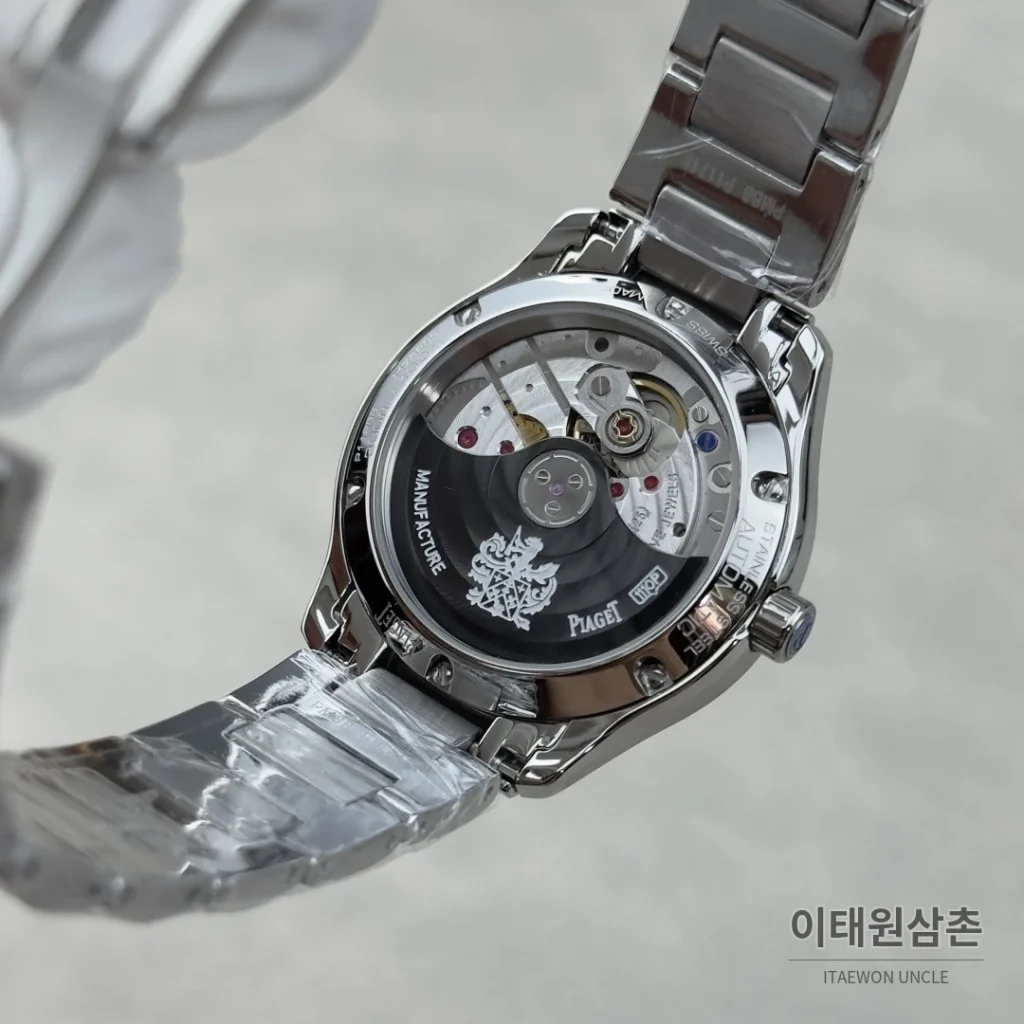 피아제 폴로 스틸 쿠션다이얼 오토매틱 커플시계 36mm