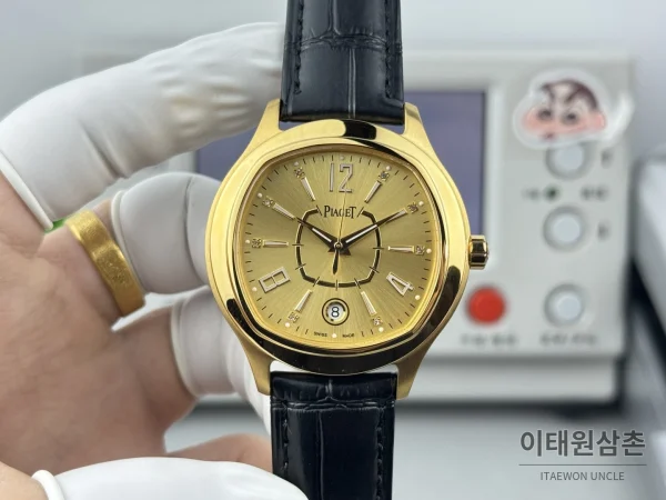 피아제 스퀘어케이스 골드베젤 골드다이얼 오토매틱 42mm