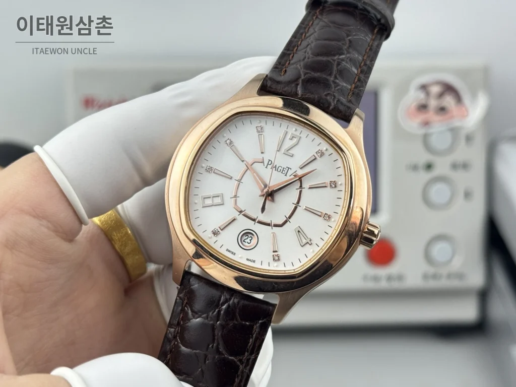 피아제 스퀘어케이스 로즈골드베젤 화이트다이얼 오토매틱 42mm