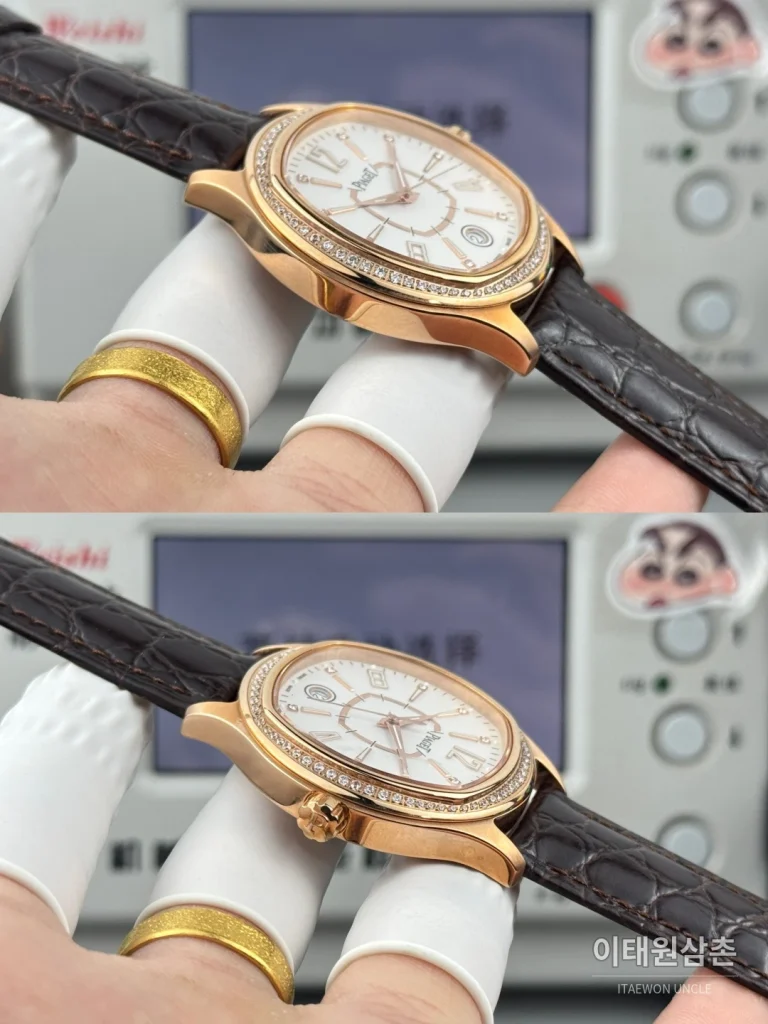 피아제 스퀘어케이스 로즈골드베젤 화이트다이얼 오토매틱 42mm
